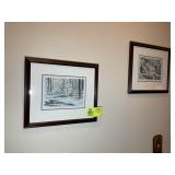 PAIR OF FRAMED AND MATTED PRINTS BY WILLIAM MANGUM