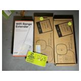 PAIR OF SMART GARAGE CONTROLS AND WIFI EXTENDER