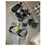 GROUP OF MISC ELECTRONICS, PHONES, HEADPHONES, AMA