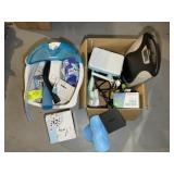 GROUP OF BATH RELATED ITEMS, FOOT SPA, SHOWER HEAD