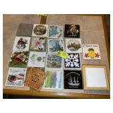 VARIOUS THEMED TRIVETS AND HOT PLATES