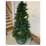 6 FT ARTIFICIAL PRELIT ROTATING CHRISTMAS TREE, WO