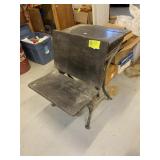 VINTAGE WOOD AND METAL SCHOOL DESK