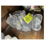 GROUP OF SALT AND PEPPER SHAKERS, CREAM AND SUGAR,