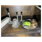 GROUP OF CANDLE HOLDERS