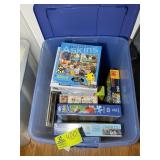 TOTE WITH MISC PUZZLES