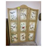 BIRD THEMED ROOM DIVIDER, 49 IN X 68 IN OVERALL