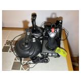 GROUP OF 4 COMPUTER FLIGHT SIMULATION TYPE JOYSTIC