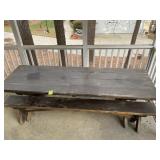 PICNIC TABLE, WOODEN, 8 FT X 31 IN X 29 IN WITH TW