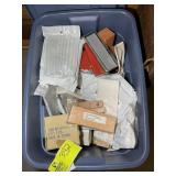 TOTE WITH MISC WOOD BLANKS AND EMPTY PEN CASES, ET