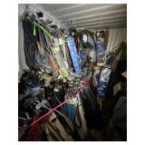 LARGE GROUP OF GOLF CLUBS, ASSORTED, DRIVERS IRONS