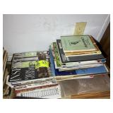 GROUP OF MISC. BOOKS AND MAGAZINES; HOME DECOR, RE