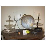CONTENTS ON TOP OF CURIO CABINET, WORLD GLOBE AND