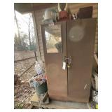 METAL CABINET WITH CONTENTS, INCLUDING EXTENSION,
