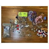 GROUP OF COSTUME JEWELRY, EARRINGS, NECKLACES, ETC