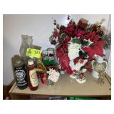 CONTENTS ON TOP OF SHELF, OIL, LAMPS, LAMP, OIL, A