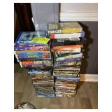 LARGE GROUP OF DVDS AND VHS TAPES VARIOUS TITLES