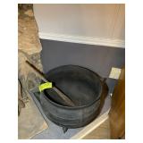 CAST IRON CAULDRON 18 IN DIAMETER APPROX 13 IN DEE