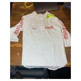 A VINTAGE COCA COLA SWINGSTER BASEBALL JERSEY BUTT