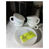 GROUP OF FIREKING COFFE CUPS AND SAUCERS