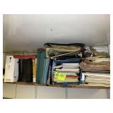 GROUP OF OFFICE SUPPLIES, BINDER, NOTEBOOKS, ETC.