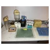 GROUP OF KITCHEN ITEMS INCLUDING CANNISTERS, COFFE