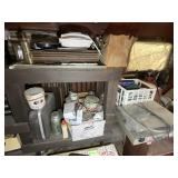 CONTENTS OF SHELF, INCLUDING BUTTONS, METAL, LARD