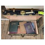 TRUNK WITH VINTAGE AND ANTIQUE BOOKS, THE OAK LEAV