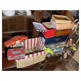 GROUP OF JEWELRY STONES, AND MISC VINTAGE ITEMS