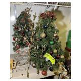 GROUP OF THREE 18 INCH MINIATURE CHRISTMAS TREES