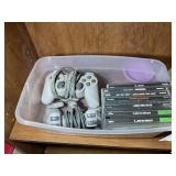 PLAYSTATION WITH CONTROLLERS AND ASSORTED GAMES