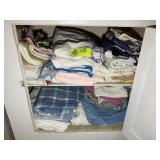 CONTENTS OF CABINET LINENS, TABLECLOTHS, WASHCLOTH