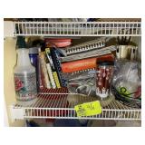 SHELF AND PANTRY INCLUDING MISCELLANEOUS COOKBOOKS