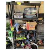 FIVE TIER PLASTIC STORAGE RACK PROXIMATELY 35 IN X