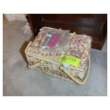 SEWING BASKET WITH CONTENTS