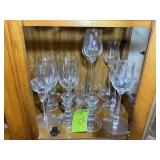 CONTENTS BOTTOM RIGHT OF CHINA CABINET STEM GLASSW