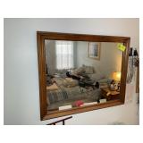 WOOD FRAMED MIRROR 40IN X 32IN