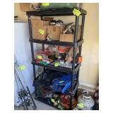 FIVE TIER PLASTIC STORAGE RACK 36 IN X 18 IN X 72