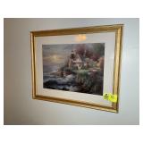 FRAMED AND MATTED PRINT TITLED GUARDIAN OF THE SEA