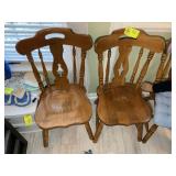 PAIR OF WOODEN DINING CHAIRS