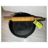 GROUP INCLUDING CAST IRON FRYING PAN MARK NUMBER 1