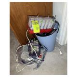 GROUP OF CURLERS, CURLING IRONS AND BLOW DRYER