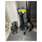 GROUP GROUP OF BLACK CAT FIGURINES UP TO APPROXIMA