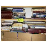 TWO SHELVES WITH ASSORTED BOOKS, NORTH AMERICAN HU