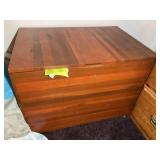 LARGE WOODEN CHEST 21IN X 31IN X 21IN