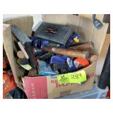 SHELF WITH MISCELLANEOUS ELECTRICAL HAND TOOLS BLA