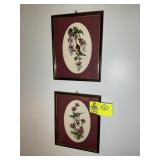 GROUP OF WALL ART FLORAL PAINT ON CANVAS 24IN X 12