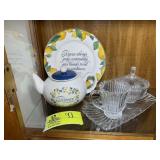 CONTENTS MIDDLE SHELF CHINA CABINET LEFT SIDE TEAP