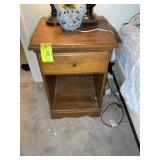 ONE DRAWER WOODEN NIGHTSTAND, 18IN X 16IN X 27IN