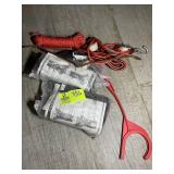 GROUP INCLUDING SAFETY HARNESSES SKEET THROWER AND